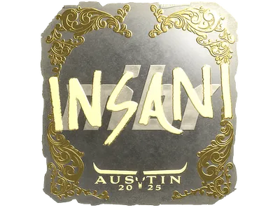 Sticker | insani (Gold) | Austin 2025
