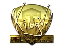 Sticker | kNgV- (Gold) | Krakow 2017