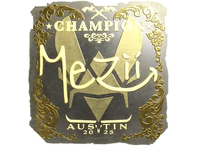 Sticker | mezii (Gold, Champion) | Austin 2025