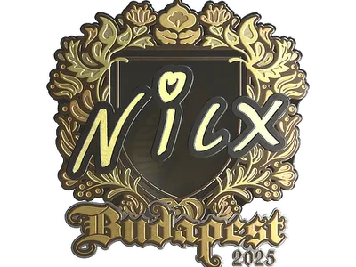 Sticker | nicx (Gold) | Budapest 2025