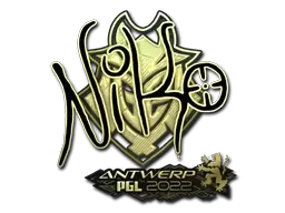 Sticker | NiKo (Gold) | Antwerp 2022