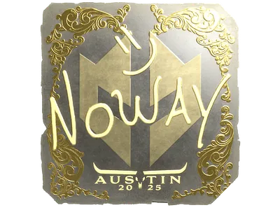 Sticker | noway (Gold) | Austin 2025