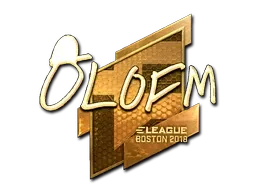 Sticker | olofmeister (Gold) | Boston 2018