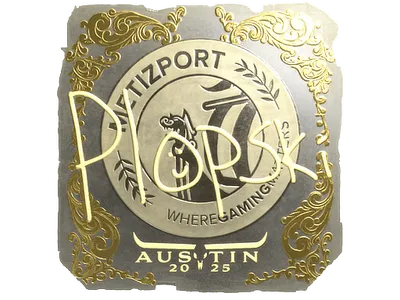 Sticker | Plopski (Gold) | Austin 2025