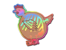 Sticker | Poorly Drawn Chicken (Holo)