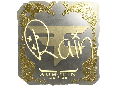 Sticker | rain (Gold) | Austin 2025