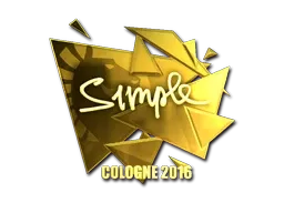 Sticker | s1mple (Gold) | Cologne 2016