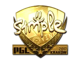 Sticker | s1mple (Gold) | Krakow 2017