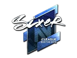 Sticker | SIXER (Foil) | Boston 2018