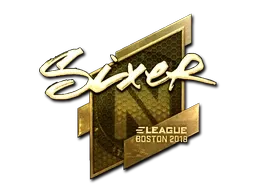 Sticker | SIXER (Gold) | Boston 2018