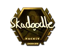 Sticker | Skadoodle (Gold) | London 2018