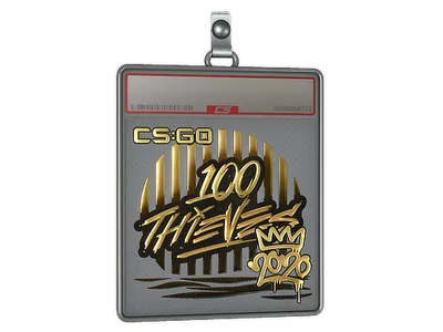 Sticker Slab | 100 Thieves (Gold) | 2020 RMR