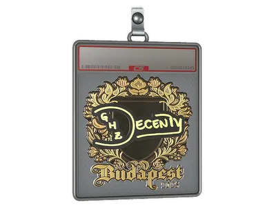 Sticker Slab | decenty (Gold) | Budapest 2025