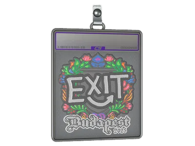 Sticker Slab | exit (Embroidered) | Budapest 2025
