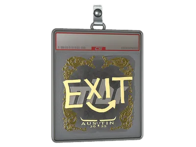 Sticker Slab | exit (Gold) | Austin 2025