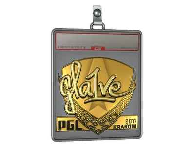 Sticker Slab | gla1ve (Gold) | Krakow 2017