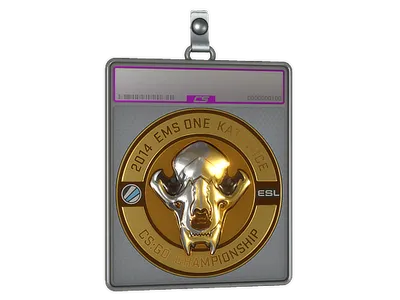 Sticker Slab | Gold ESL Skull (Foil) | Katowice 2014