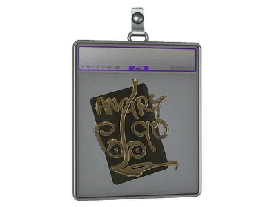 Sticker Slab | Hello P90 (Gold)