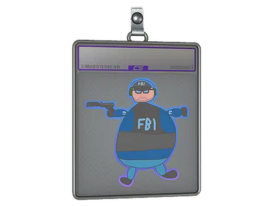 Sticker Slab | Poorly Drawn FBI (Holo)