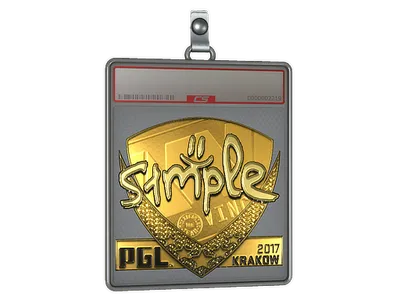 Sticker Slab | s1mple (Gold) | Krakow 2017