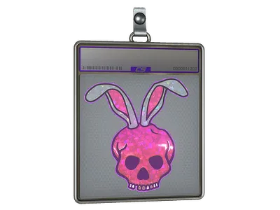 Sticker Slab | Skull Bunny (Glitter)