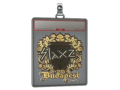 Sticker Slab | slaxz- (Gold) | Budapest 2025