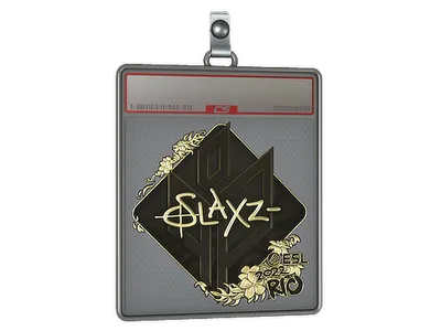 Sticker Slab | slaxz- (Gold) | Rio 2022