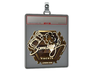 Sticker Slab | somebody (Gold) | London 2018