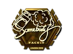 Sticker | somebody (Gold) | London 2018