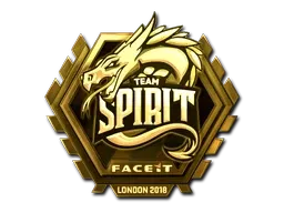 Sticker | Team Spirit (Gold) | London 2018