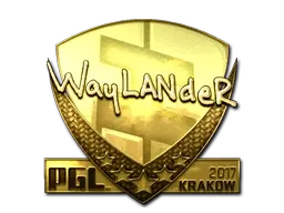 Sticker | wayLander (Gold) | Krakow 2017