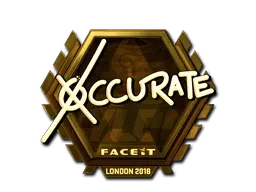 Sticker | xccurate (Gold) | London 2018