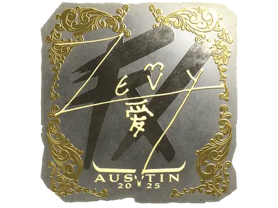 Sticker | zevy (Gold) | Austin 2025