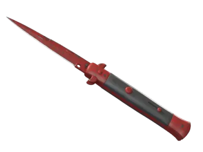 ★ Stiletto Knife | Crimson Web (Well-Worn)