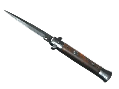 ★ Stiletto Knife | Damascus Steel (Well-Worn) skin