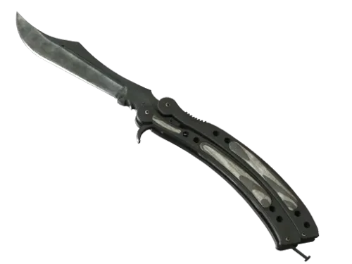 ★ Butterfly Knife | Black Laminate (Battle-Scarred)