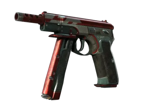 CZ75-Auto | Red Astor (Battle-Scarred)