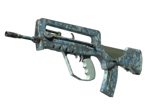 FAMAS | Cyanospatter (Well-Worn)