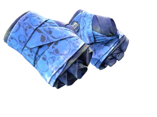 ★ Hand Wraps | Cobalt Skulls (Battle-Scarred)