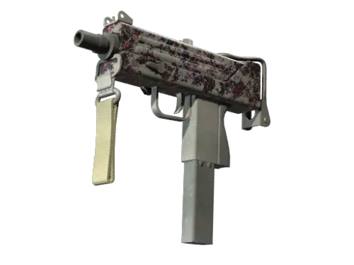 MAC-10 | Red Filigree (Battle-Scarred)