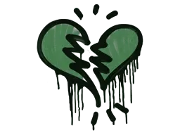 Sealed Graffiti | Broken Heart (Jungle Green)