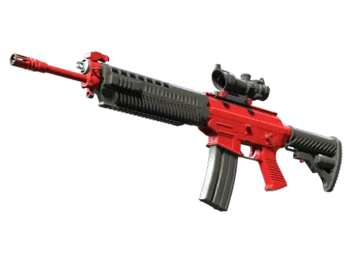 SG 553 | Candy Apple (Well-Worn)