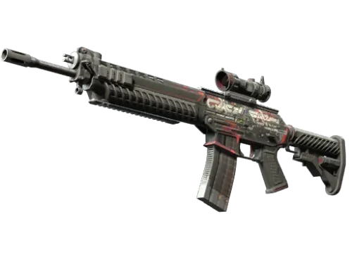 SG 553 | Cyberforce (Battle-Scarred)