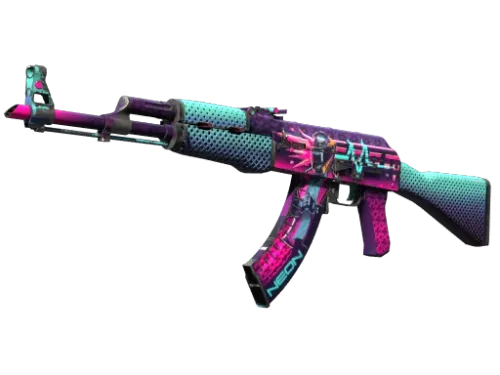 Souvenir AK-47 | Neon Rider (Well-Worn)