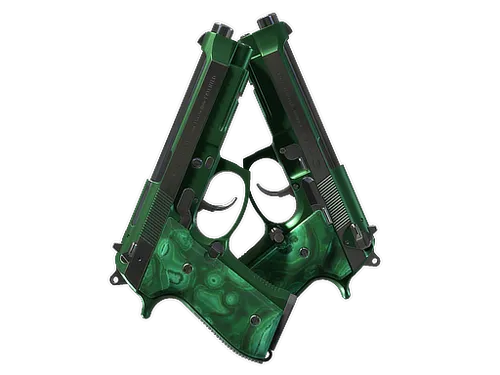 Souvenir Dual Berettas | Polished Malachite (Factory New)