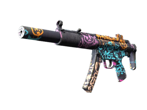 Souvenir MP5-SD | Neon Squeezer (Well-Worn)