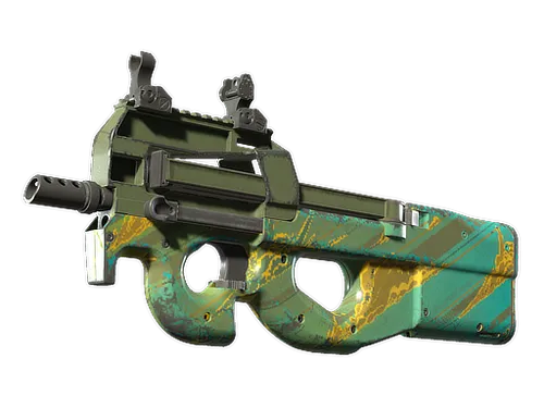 Souvenir P90 | Mustard Gas (Well-Worn)