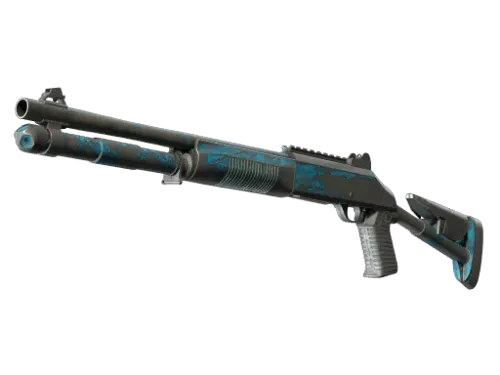 Souvenir XM1014 | VariCamo Blue (Battle-Scarred)