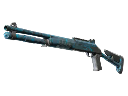 Souvenir XM1014 | VariCamo Blue (Well-Worn)