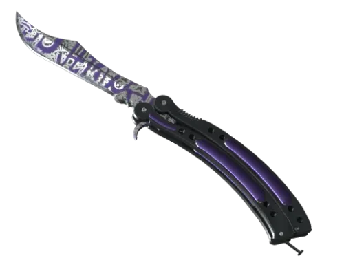 ★ StatTrak™ Butterfly Knife | Freehand (Well-Worn)